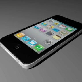 Czarny model iPhone'a 4 3D