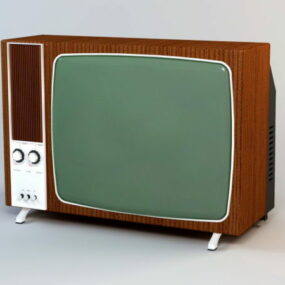 Old Color Tv 3d model