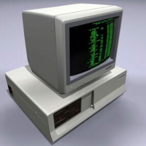 نموذج الكمبيوتر القديم ثلاثي الأبعاد