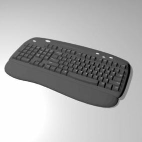 Modelo 3d de teclado ergonômico