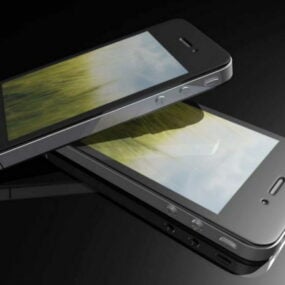 Siyah Iphone 4s 3d modeli