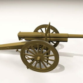 نموذج مدفع مدفعية صغير ثلاثي الأبعاد