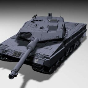 2D-Modell des deutschen Panzers Leopard 3