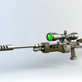 Modelo 3d de rifle de atirador