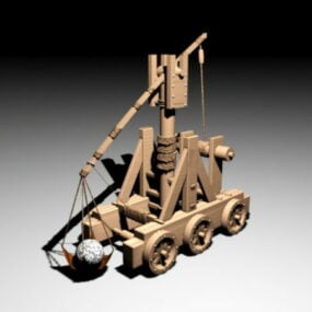 Antikes Trebuchet-3D-Modell