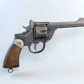 Modelo 3d do revólver do Velho Oeste