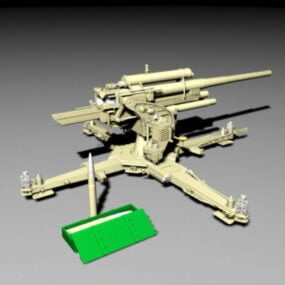 8.8 Cm Flak 41 砲兵 3D モデル