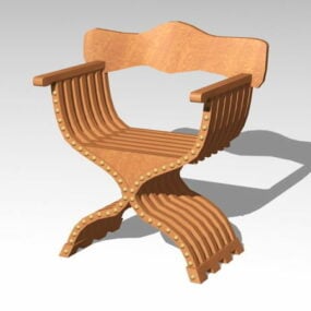 Τρισδιάστατο μοντέλο καθίσματος Curule της αρχαίας Ρώμης