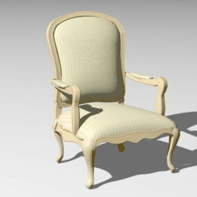 传统木扶手椅3d模型