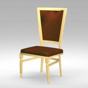 3д модель традиционного обеденного стула