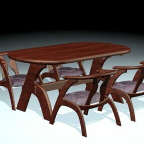 Contemporary Dining Room Table Sets 3d model