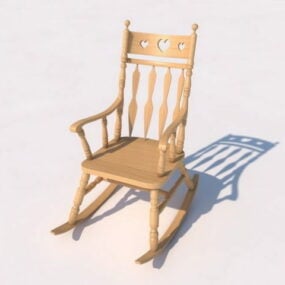 Rustic Rocking Chair 3d model