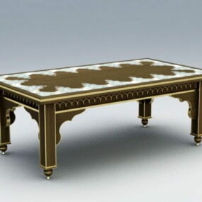 French Antique Coffee Table 3d model
