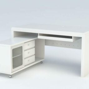 L-formet Office Desk 3d-model