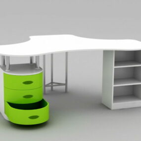 Office Desk Workstation 3d model