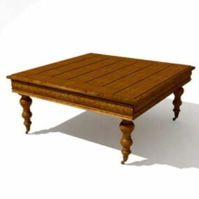 Large Square Coffee Table 3d model