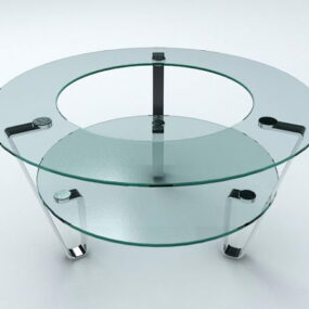 میز قهوه بی نظیر شیشه ای مدل سه بعدی