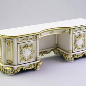 Antique French Ladies Writing Desk 3d model