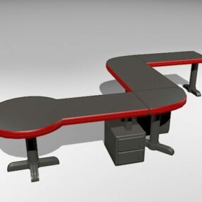 3д модель офисных столов и рабочих станций