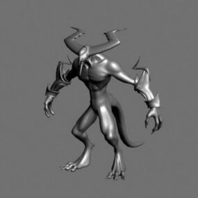 Horn Monster Character 3d model