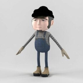 Junge Zeichentrickfigur 3D-Modell