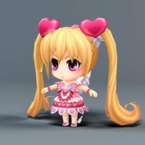 Fille Chibi Kawaii modèle 3D