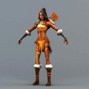 Female Amazon Archer 3d model