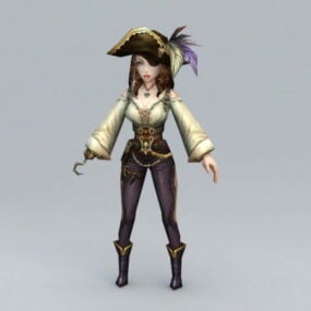 Pirate Woman 3d model