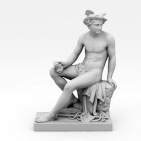 Skulptur des Merkur 3D-Modell