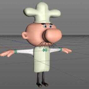 卡通厨师3d模型