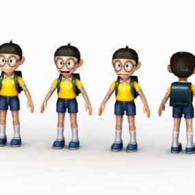 ちびアニメ男子生徒3Dモデル