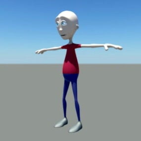 Cartoon Man tuigage 3D-model