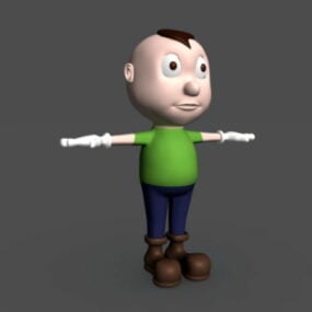 Fat Boy Cartoon Rigging 3d model