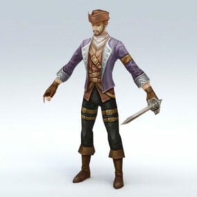 Medieval Pirate 3d model