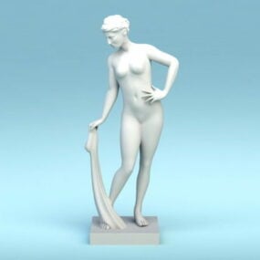 3д модель статуи греческой женщины
