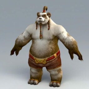 Manlig Pandaren Monk 3d-modell