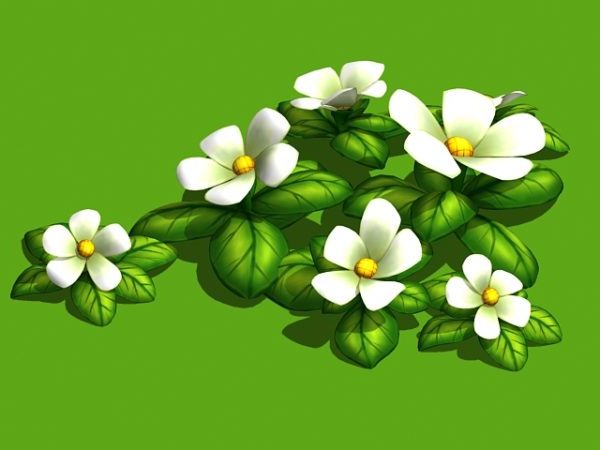 Flowering Plant Cartoon Free 3d Model - .Max - Open3dModel