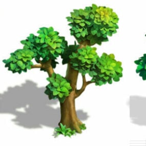 نموذج شجرة الكرتون ثلاثي الأبعاد