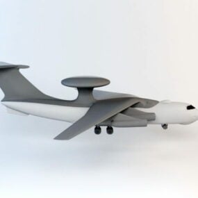Kj-2000 Chinees Awacs-vliegtuig 3D-model
