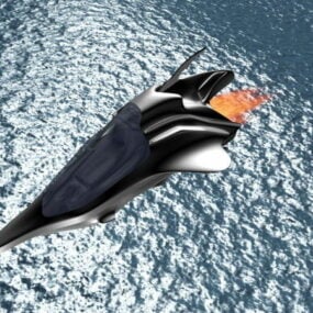 Науково-фантастична 3d модель Dropship Concept