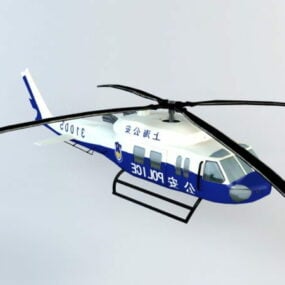 Model 3d Helikopter Polisi Cina