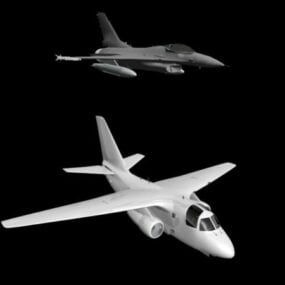 Fighter og bombefly 3d-model