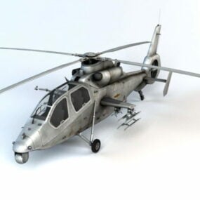 19D model průzkumného a útočného vrtulníku Wz-3