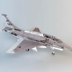 Mô hình 3d máy bay tấn công Skyhawk