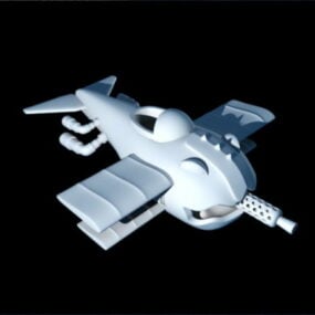 Cartoon Fighter Plane 3d model