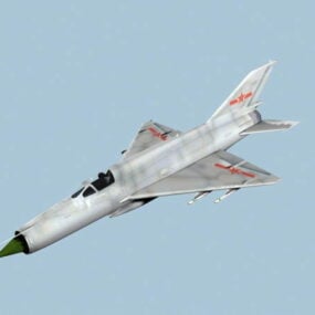 J-7 Chinese Fighter Jet 3d model