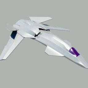3д модель научно-фантастического истребителя-невидимки