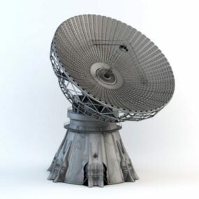 Satellitenschüssel-Antennenradar 3D-Modell