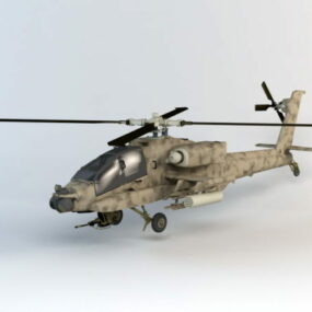 战斗直升机3d模型