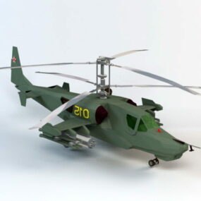 Mô hình 3d trực thăng tấn công